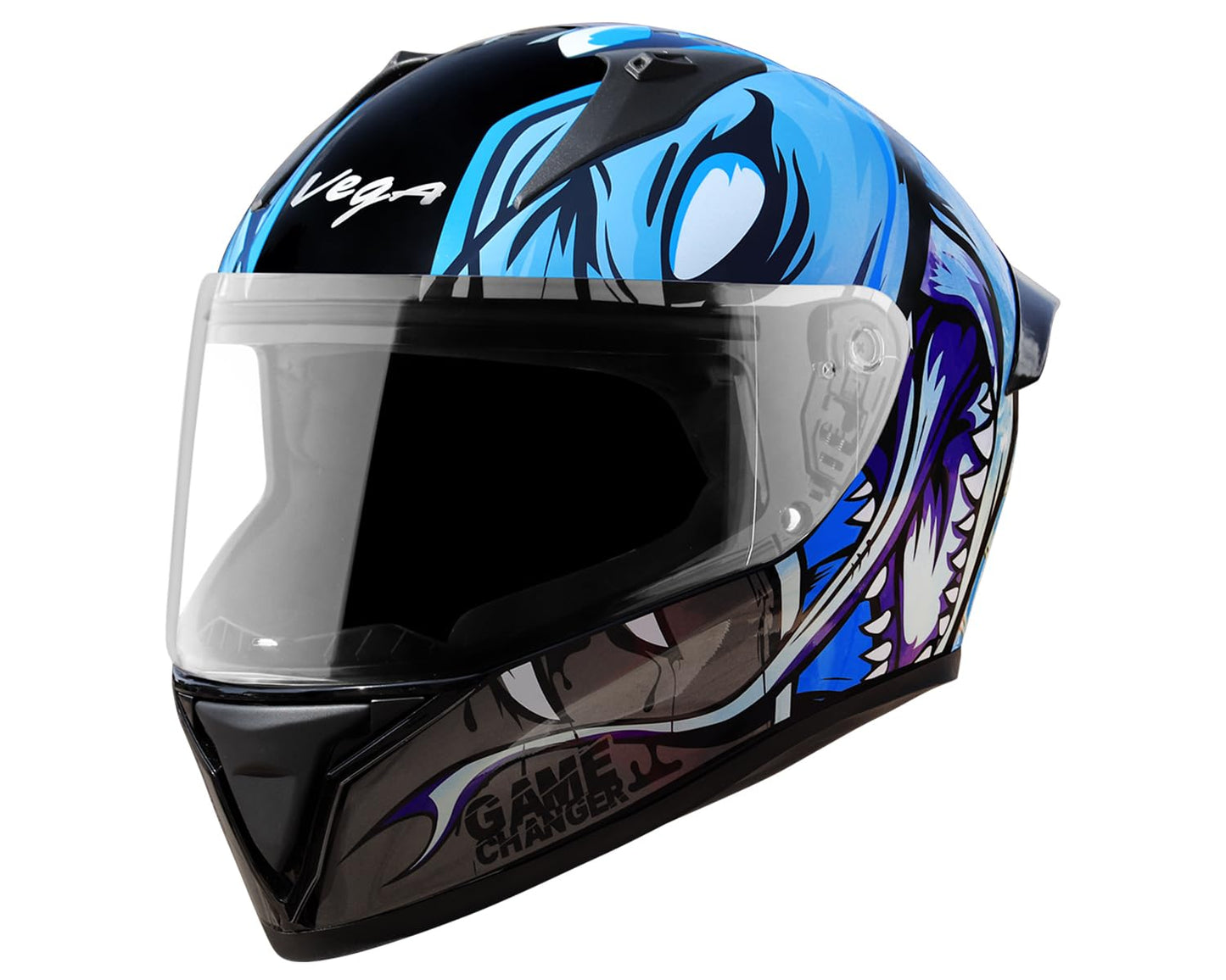 VEGA Bolt Game Changer Full Face Helmet Black Blue