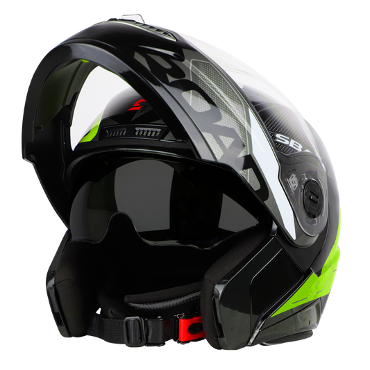 Steelbird SBA-7 Dual Visor Flip UP Decor Helmet