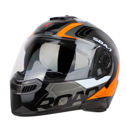 Steelbird SBA-7 Dual Visor Flip UP Decor Helmet