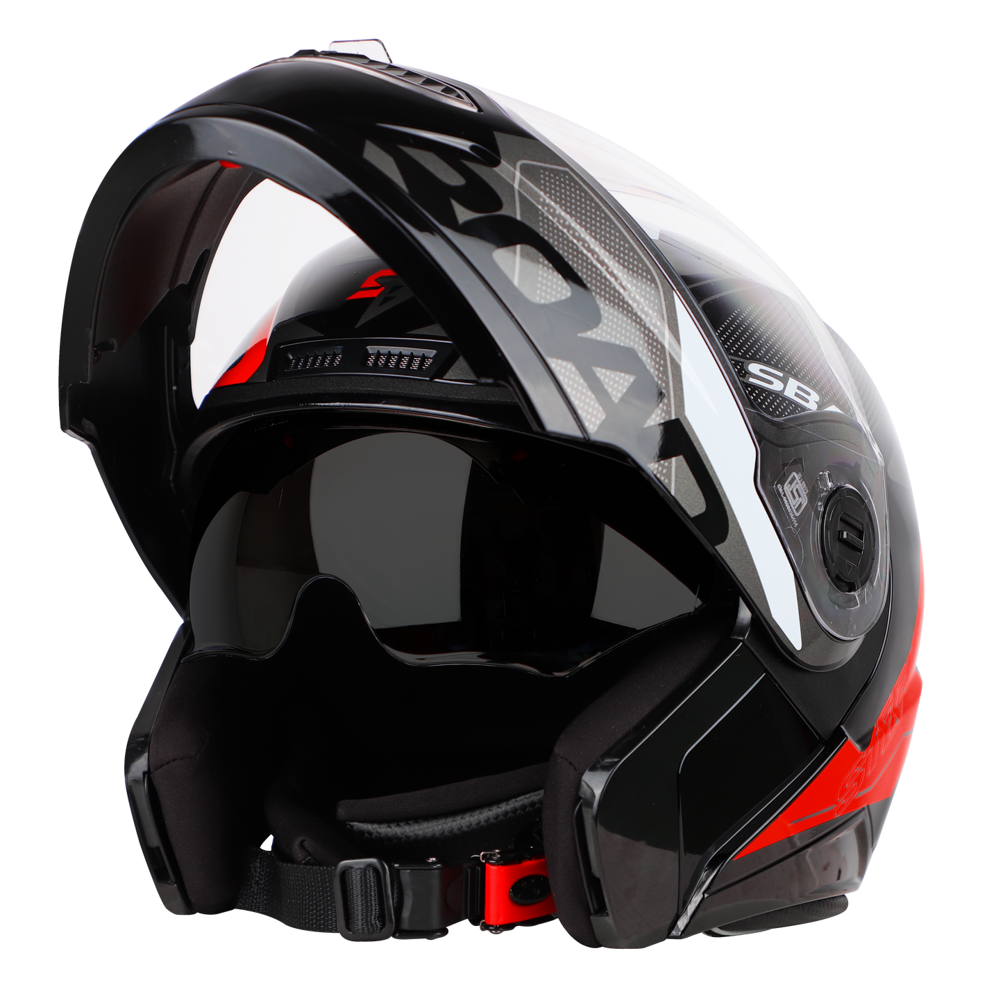 Steelbird SBA-7 Dual Visor Flip UP Decor Helmet