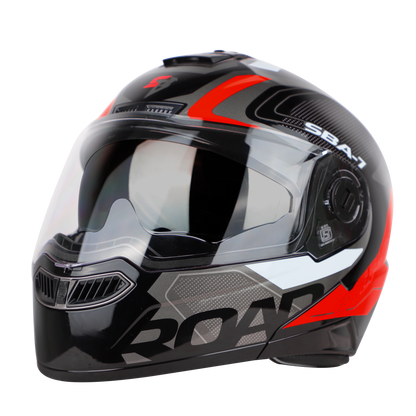 Steelbird SBA-7 Dual Visor Flip UP Decor Helmet