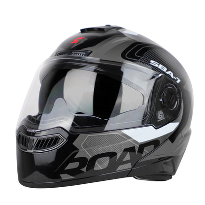 Steelbird SBA-7 Dual Visor Flip UP Decor Helmet