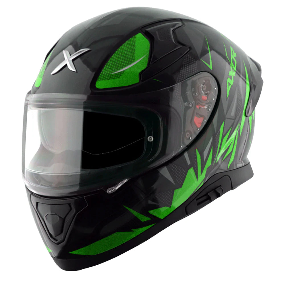 AXOR Apex Hunter Green Glossy Helmet