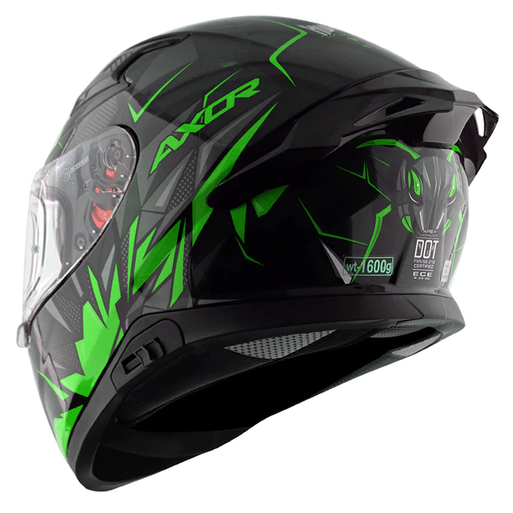 AXOR Apex Hunter Green Glossy Helmet