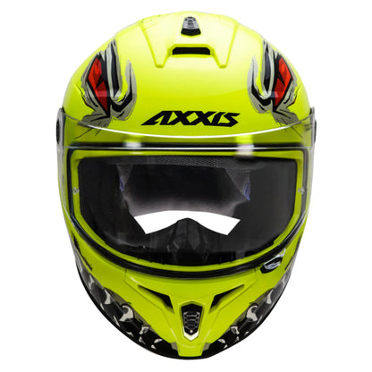 Axxis Helmet- Draken Froza- Flurocent Yellow