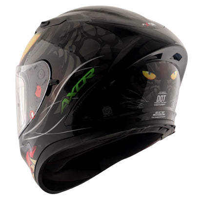 AXOR Street Panther Glossy Black Grey Helmet