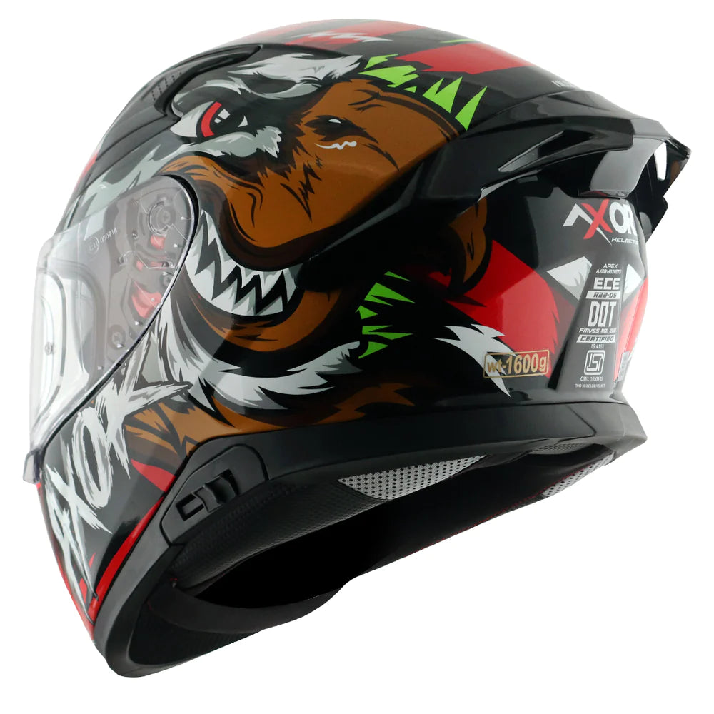 Axor Apex Falcon  Glossy Red-Black Helmet