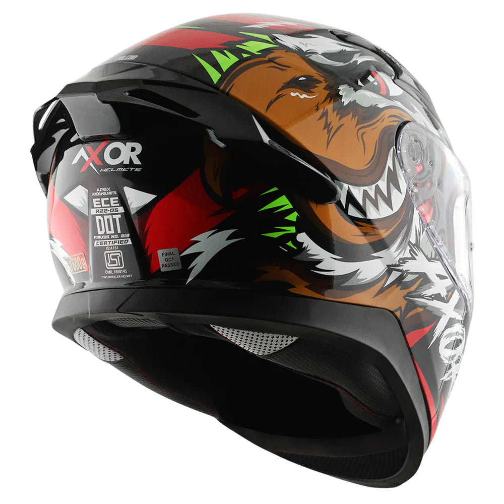 Axor Apex Falcon  Glossy Red-Black Helmet