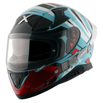 Axor Apex Hex-2 Glossy Blue -Red Helmet