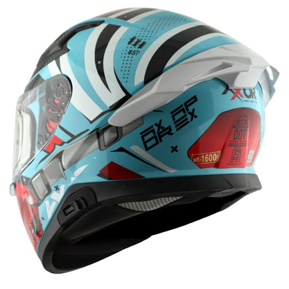 Axor Apex Hex-2 Glossy Blue -Red Helmet