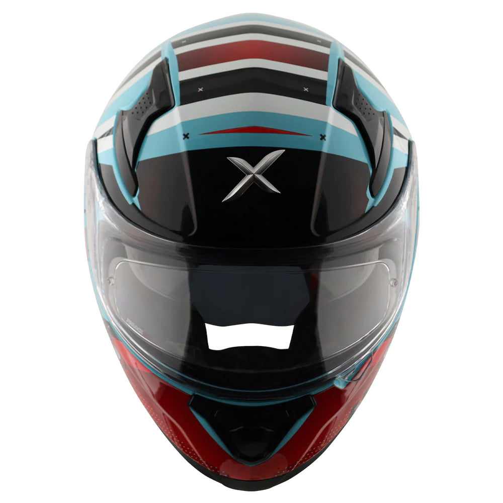 Axor Apex Hex-2 Glossy Blue -Red Helmet