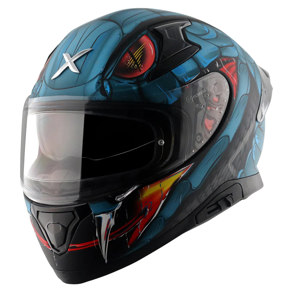 AXOR Apex Venomous Matt Blue Helmet