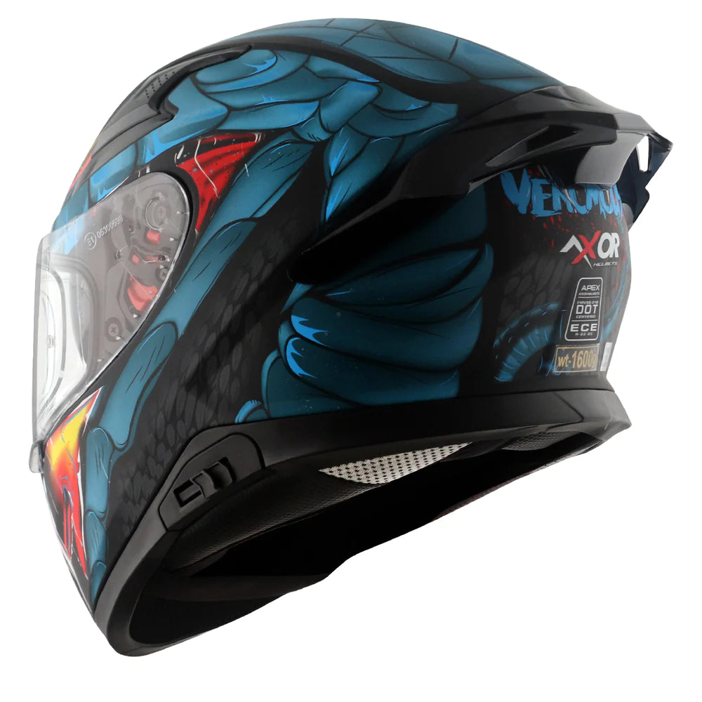 AXOR Apex Venomous Matt Blue Helmet