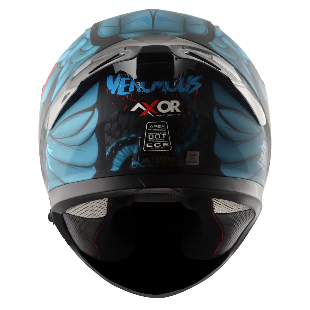 AXOR Apex Venomous Matt Blue Helmet