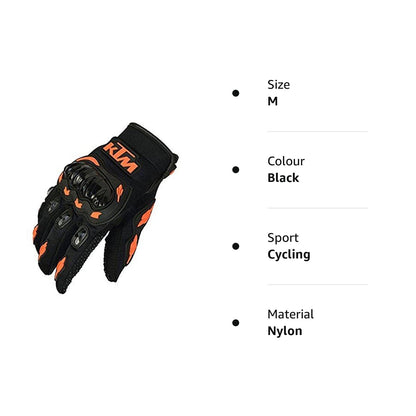 KTM Full Racing Biking Driving Motorcycle Gloves