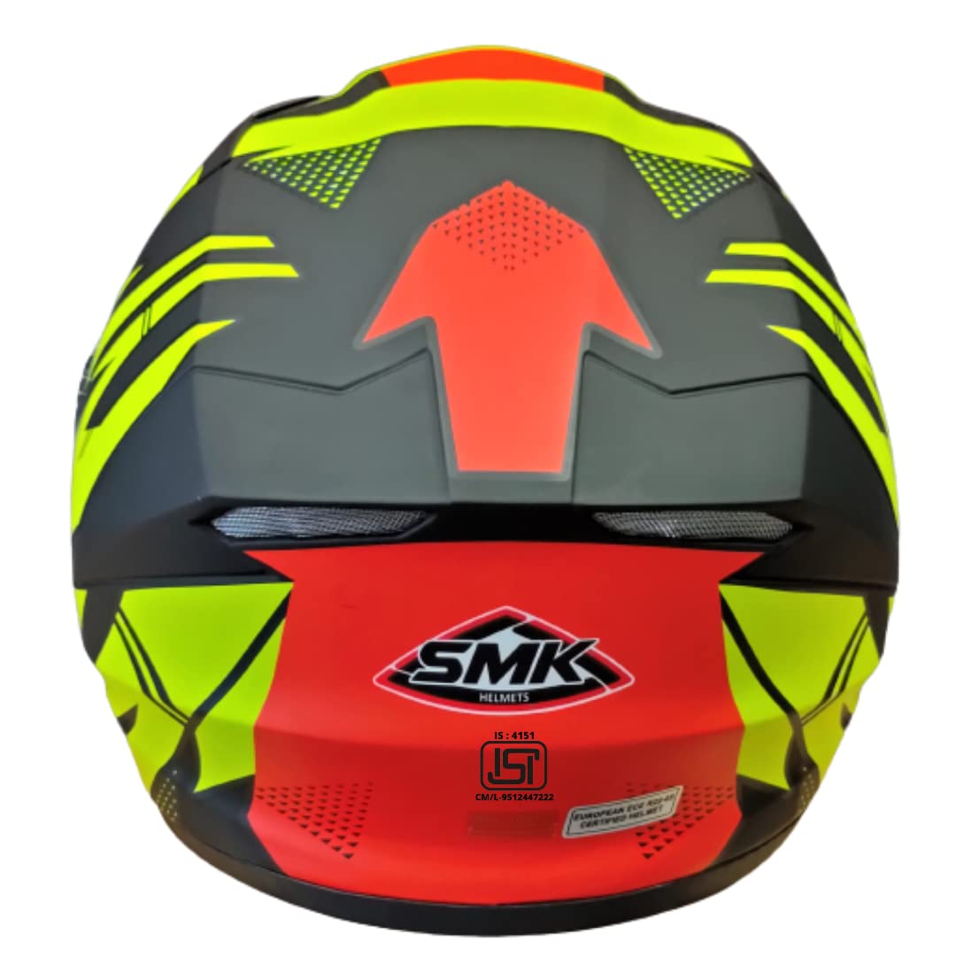 SMK Stellar Trek Helmet-(Matt Neon black)