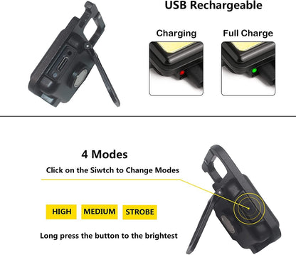 Multifunction Keychain Led Light with Bottle Opener, Magnetic Base and Folding Bracket Mini