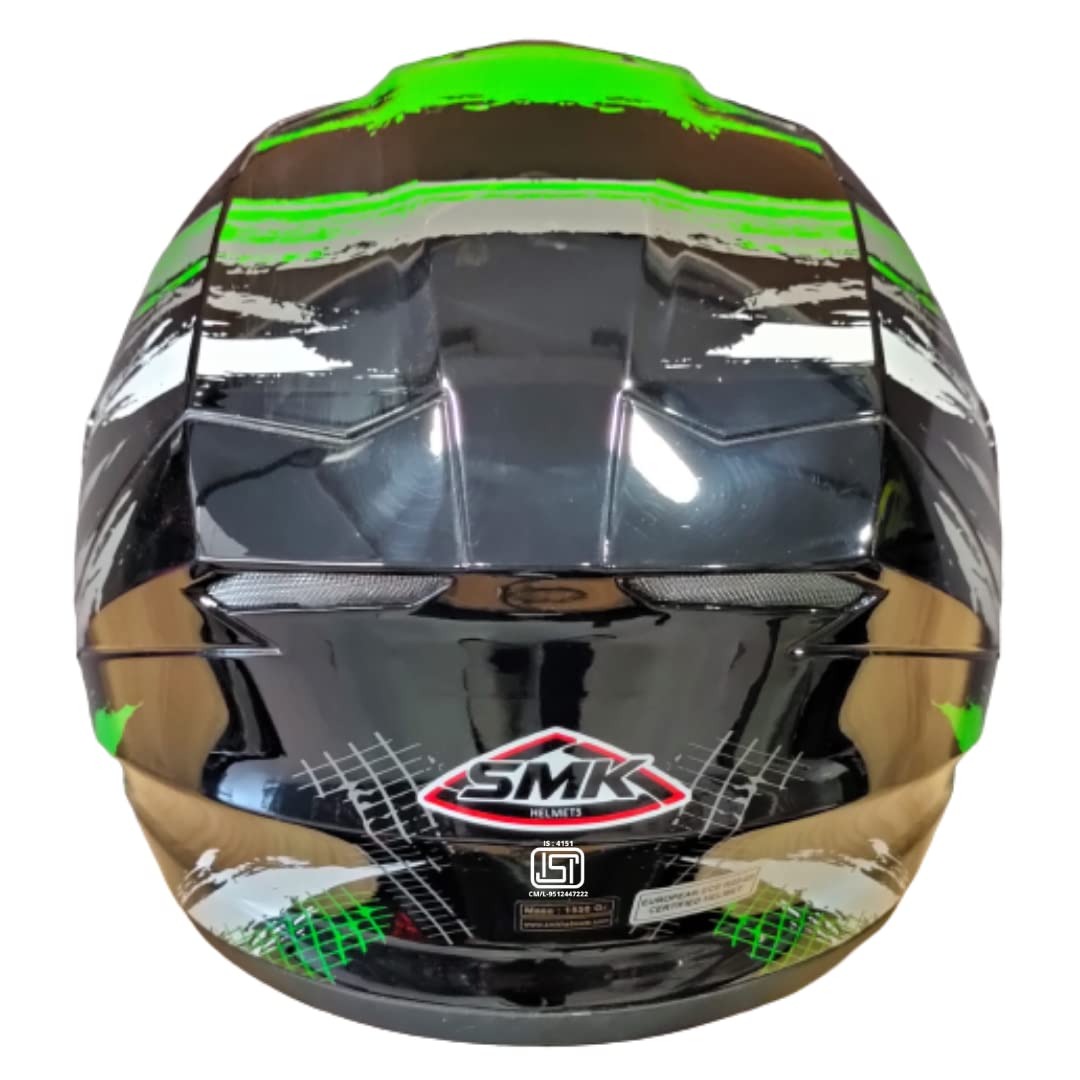 SMK Stellar Meteorite Helmet-(Glossy green black)