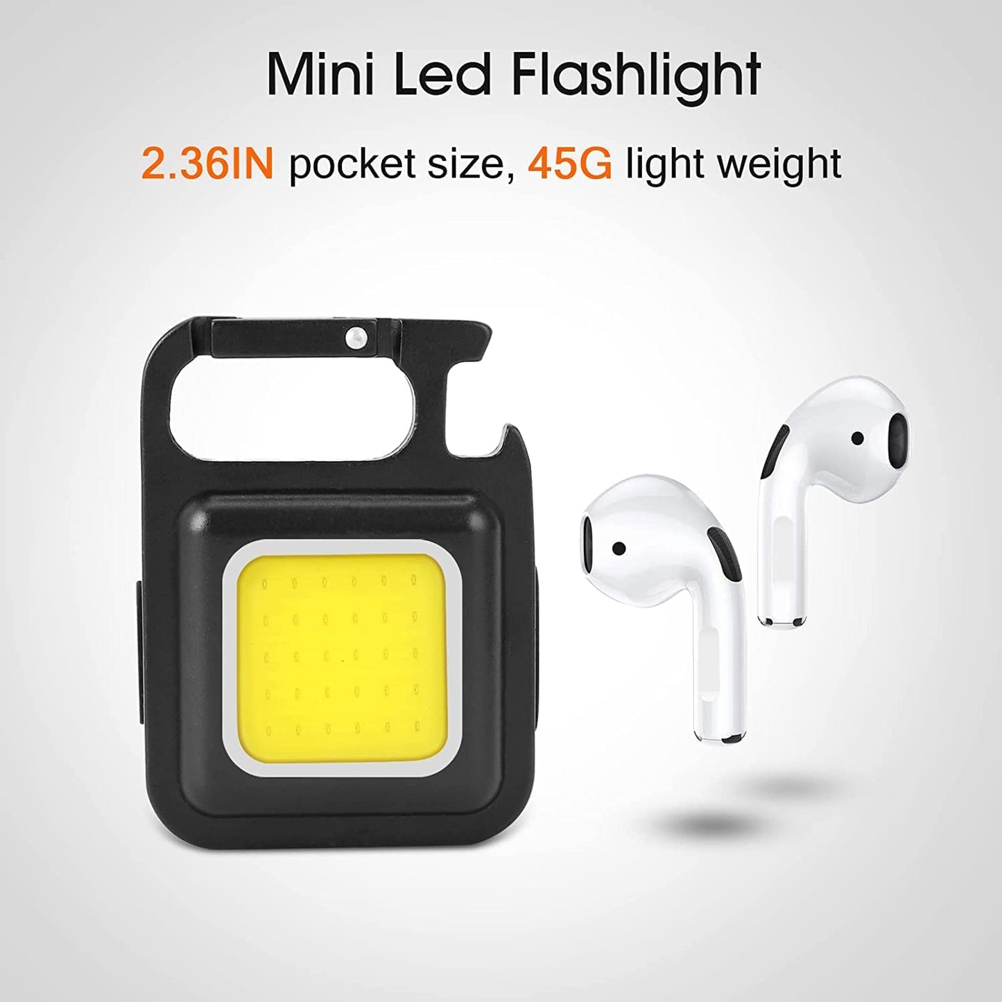 Multifunction Keychain Led Light with Bottle Opener, Magnetic Base and Folding Bracket Mini