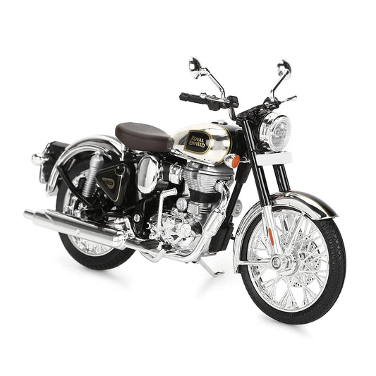 Royal Enfield Classic 350 Scale Model Chrome Black (1:12)