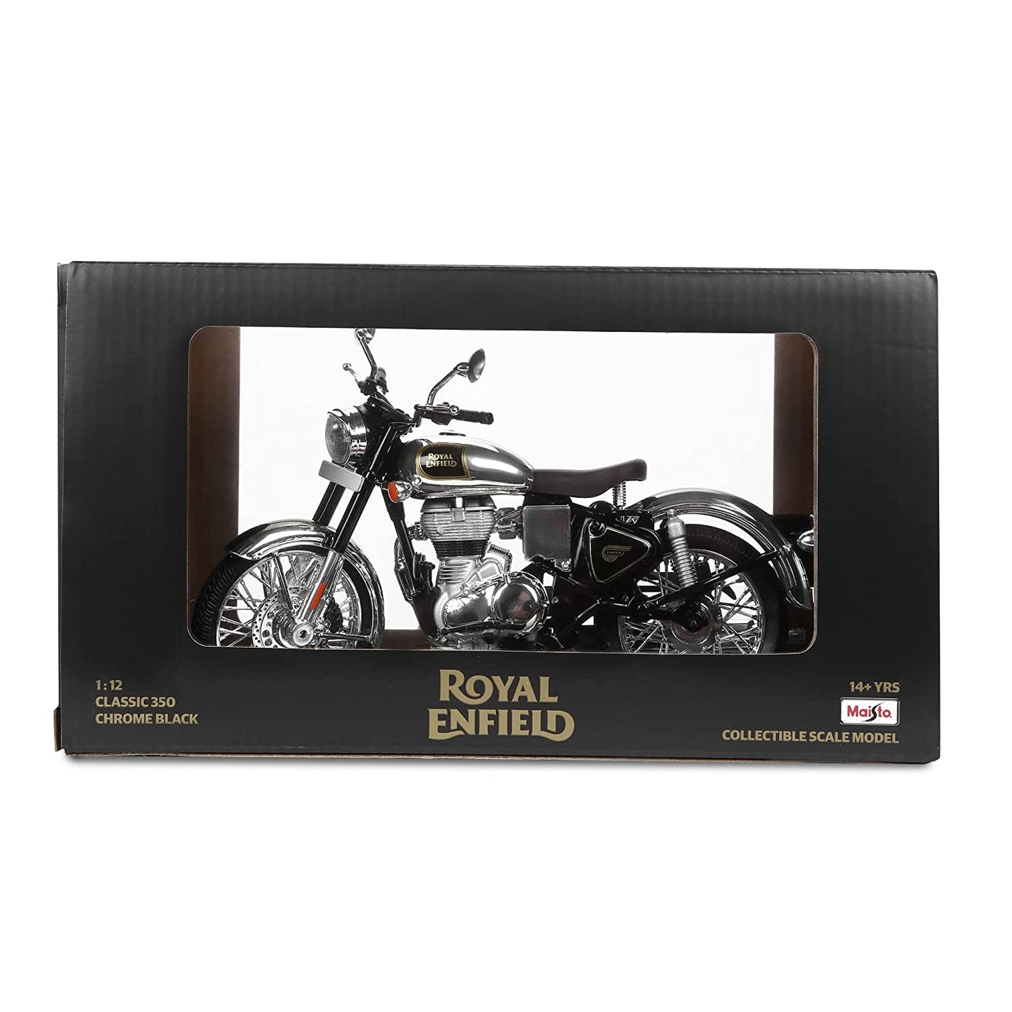 Royal Enfield Classic 350 Scale Model Chrome Black (1:12)