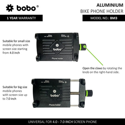 BOBO BM3 Aluminium Waterproof Bike/Motorcycle/Scooter