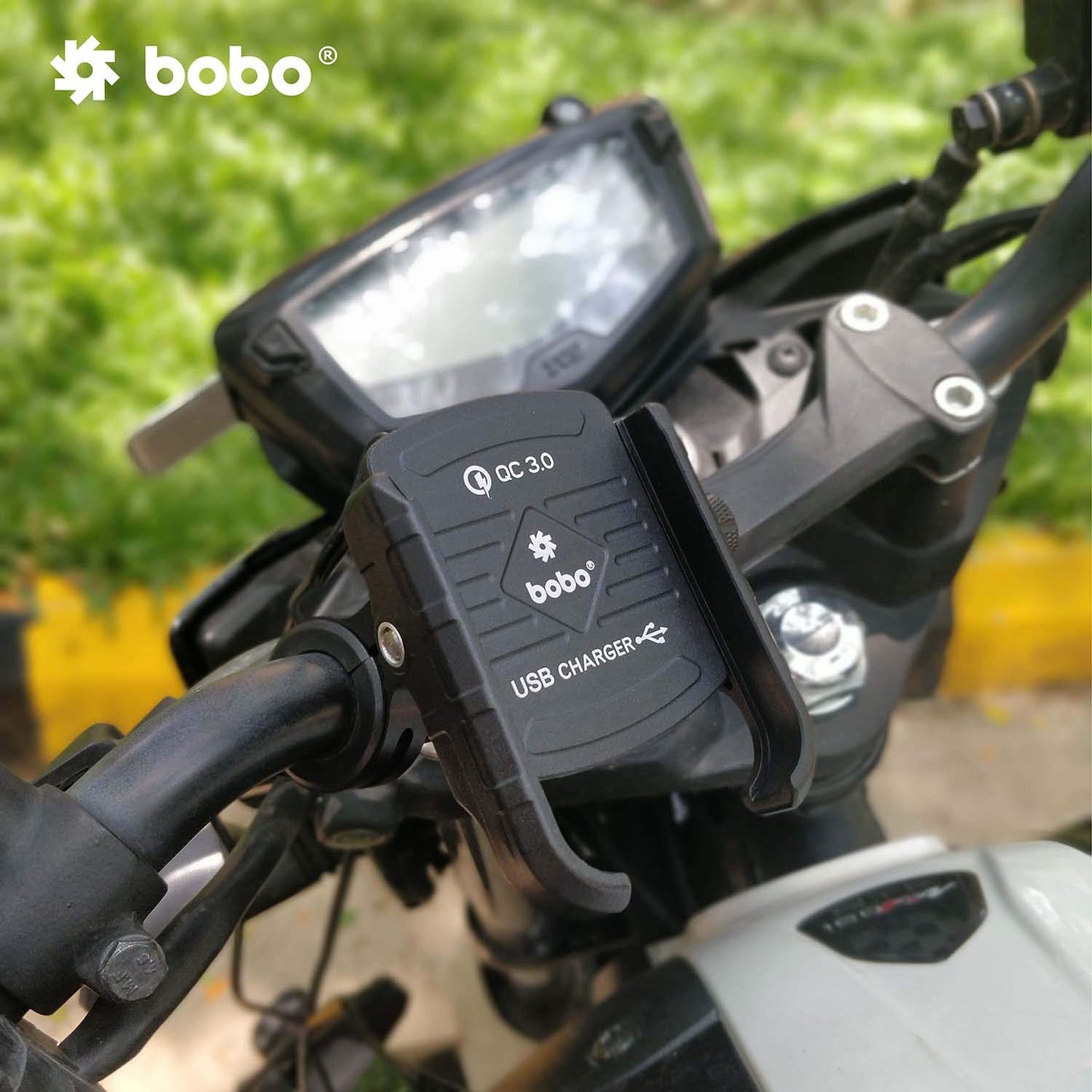 BOBO BM1 Jaw-Grip Bike Mobile Holder with Fast USB 3.0