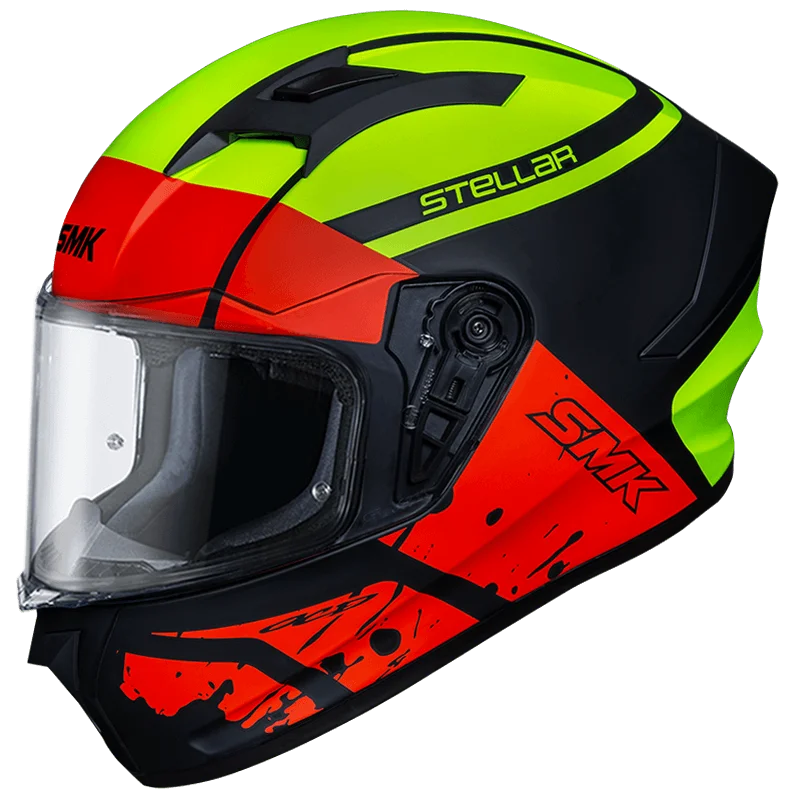 SMK Stellar Squad Helmet (Neon-Red Matt)