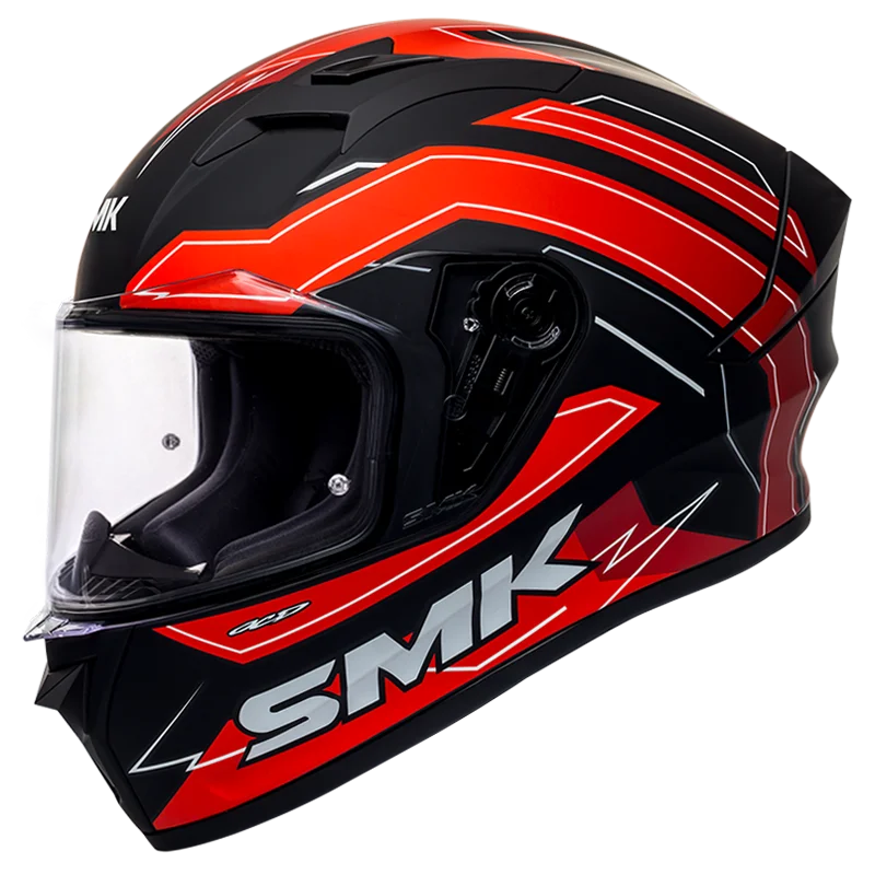 SMK Stellar Bolt Helmet (Red Matt)