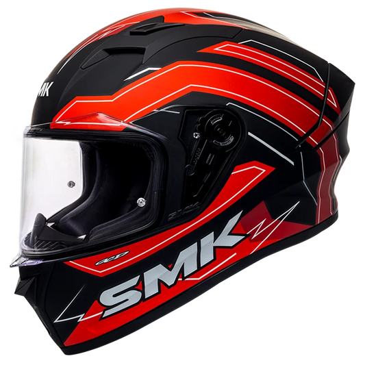 SMK Stellar Bolt Helmet (Red Matt)