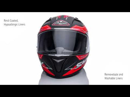 SMK Stellar Bolt Helmet (Red Matt)