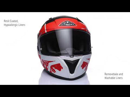 SMK Stellar Squad Helmet-(White-Red matt)