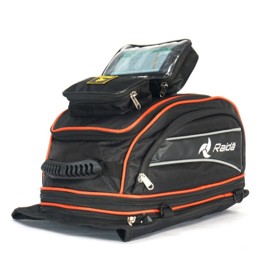 Raida GPS-Series Magnetic Tank Bag (Black-orange strap)