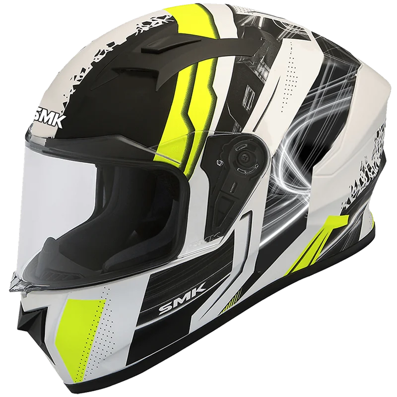 SMK Stellar Swank Helmet (Matt Neon White)